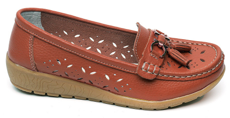 ЖЕНСКИЕ МОКАСИНЫ НАТУРАЛЬНАЯ КОЖА BINIFOOT/BNF ТАЙВАНЬ