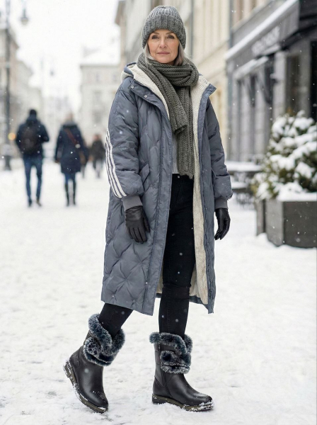 ЖЕНСКИЕ БОТИНКИ НАТУРАЛЬНАЯ КОЖА /НАТУРАЛЬНЫЙ МЕХ GUGU ГЕРМАНИЯ