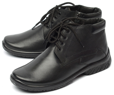 МУЖСКИЕ БОТИНКИ НАТУРАЛЬНАЯ КОЖА/ ШЕРСТЬ РОСВЕСТ РОССИЯ