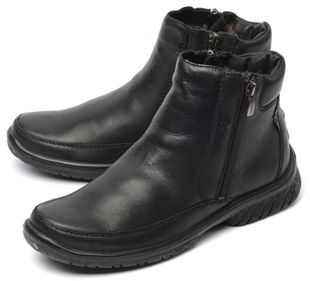 МУЖСКИЕ БОТИНКИ НАТУРАЛЬНАЯ КОЖА/ ШЕРСТЬ РОСВЕСТ РОССИЯ