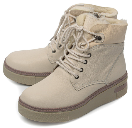 ЖЕНСКИЕ БОТИНКИ НАТУРАЛЬНАЯ КОЖА+ДУБЛЕНКА / НАТУРАЛЬНЫЙ МЕХ GUGU ГЕРМАНИЯ