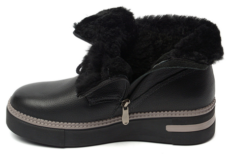 ЖЕНСКИЕ БОТИНКИ НАТУРАЛЬНАЯ КОЖА+ДУБЛЕНКА / НАТУРАЛЬНЫЙ МЕХ GUGU ГЕРМАНИЯ