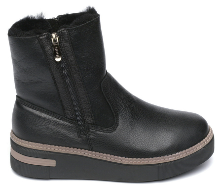 ЖЕНСКИЕ БОТИНКИ НАТУРАЛЬНАЯ КОЖА+ДУБЛЕНКА / НАТУРАЛЬНЫЙ МЕХ GUGU ГЕРМАНИЯ