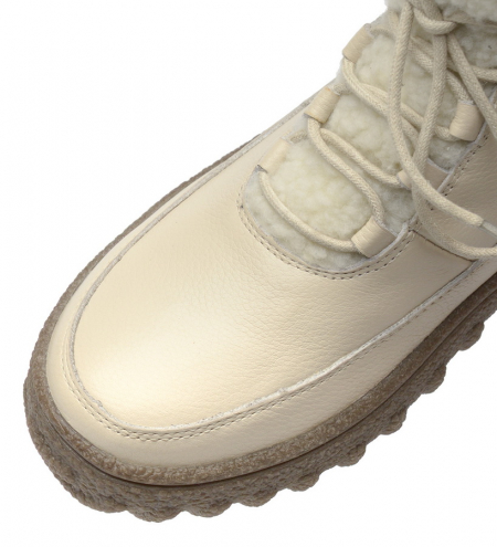 ЖЕНСКИЕ БОТИНКИ НАТУРАЛЬНАЯ КОЖА НАТУРАЛЬНЫЙ МЕХ GUGU ГЕРМАНИЯ