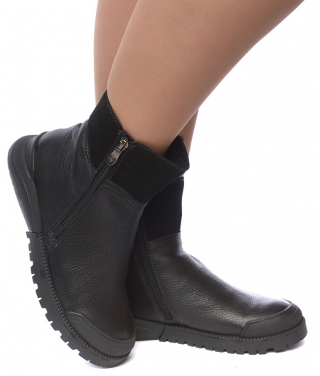 ЖЕНСКИЕ БОТИНКИ НАТУРАЛЬНАЯ КОЖА НАТУРАЛЬНЫЙ МЕХ GUGU ГЕРМАНИЯ