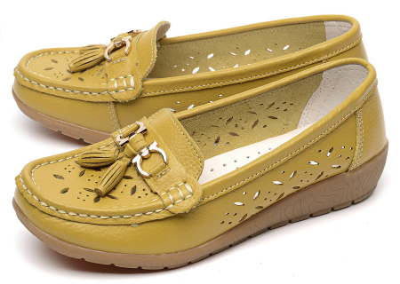 ЖЕНСКИЕ МОКАСИНЫ НАТУРАЛЬНАЯ КОЖА BINIFOOT/BNF ТАЙВАНЬ