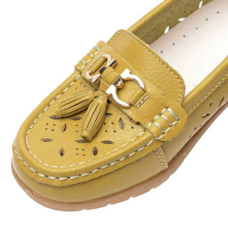 ЖЕНСКИЕ МОКАСИНЫ НАТУРАЛЬНАЯ КОЖА BINIFOOT/BNF ТАЙВАНЬ