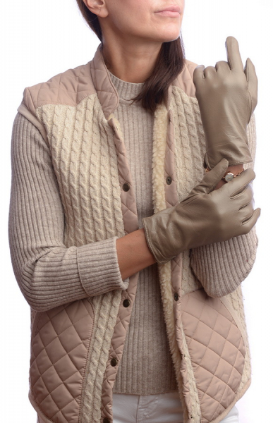 ЖЕНСКИЕ ПЕРЧАТКИ ОВЕЧЬЯ КОЖА / ШЕРСТЬ