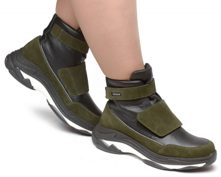 ЖЕНСКИЕ БОТИНКИ ПОЛУСПОРТИВНЫЕ НАТУРАЛЬНАЯ КОЖА + ВЕЛЮР / БАЙКА МАРКО БЕЛАРУСЬ