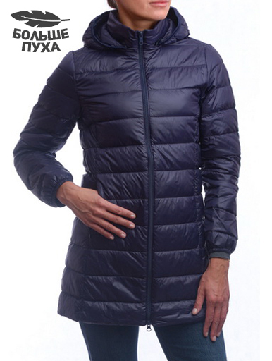 ЖЕНСКАЯ УЛЬТРАЛЁГКАЯ ПУХОВАЯ КУРТКА ДЛИННАЯ L(42)-7XL(56) BINIFOOT/BNF
