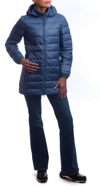 ЖЕНСКАЯ УЛЬТРАЛЁГКАЯ ПУХОВАЯ КУРТКА ДЛИННАЯ L(42)-7XL(56) BINIFOOT/BNF