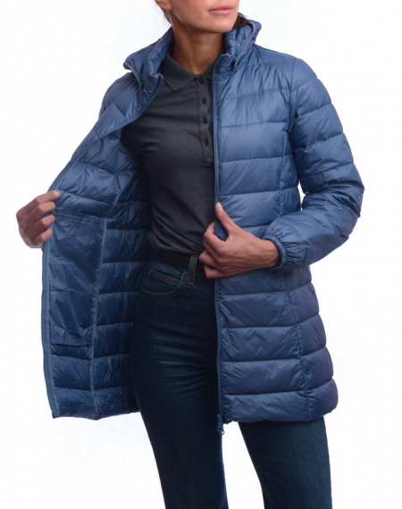 ЖЕНСКАЯ УЛЬТРАЛЁГКАЯ ПУХОВАЯ КУРТКА ДЛИННАЯ L(42)-7XL(56) BINIFOOT/BNF