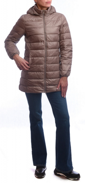 ЖЕНСКАЯ УЛЬТРАЛЁГКАЯ ПУХОВАЯ КУРТКА ДЛИННАЯ L(42)-7XL(56) BINIFOOT/BNF