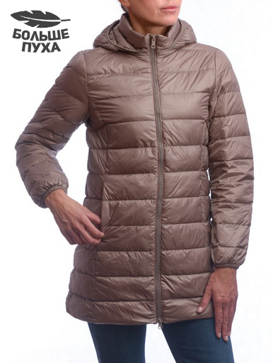 ЖЕНСКАЯ УЛЬТРАЛЁГКАЯ ПУХОВАЯ КУРТКА ДЛИННАЯ L(42)-7XL(56) BINIFOOT/BNF