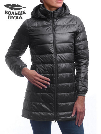 ЖЕНСКАЯ УЛЬТРАЛЁГКАЯ ПУХОВАЯ КУРТКА ДЛИННАЯ L(42)-7XL(56) BINIFOOT/BNF