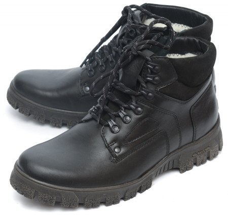 МУЖСКИЕ БОТИНКИ НАТУРАЛЬНАЯ КОЖА / ШЕРСТЬ РОСВЕСТ РОССИЯ