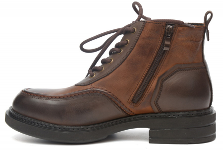 МУЖСКИЕ БОТИНКИ НАТУРАЛЬНАЯ КОЖА / НАТУРАЛЬНЫЙ МЕХ GUGU ГЕРМАНИЯ