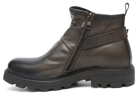 МУЖСКИЕ БОТИНКИ НАТУРАЛЬНАЯ КОЖА / НАТУРАЛЬНЫЙ МЕХ GUGU ГЕРМАНИЯ