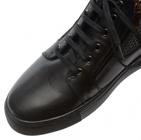 МУЖСКИЕ БОТИНКИ НАТУРАЛЬНАЯ КОЖА / НАТУРАЛЬНЫЙ МЕХ GUGU ГЕРМАНИЯ