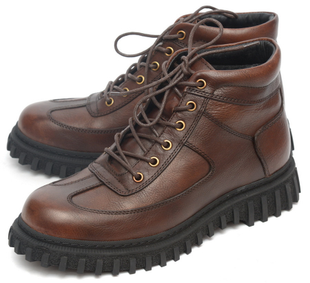 МУЖСКИЕ БОТИНКИ НАТУРАЛЬНАЯ КОЖА / НАТУРАЛЬНЫЙ МЕХ GUGU ГЕРМАНИЯ