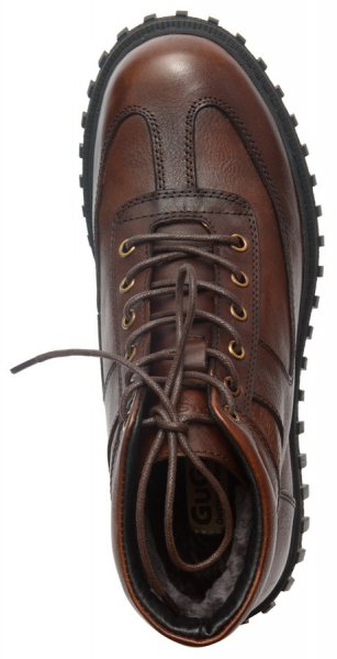 МУЖСКИЕ БОТИНКИ НАТУРАЛЬНАЯ КОЖА / НАТУРАЛЬНЫЙ МЕХ GUGU ГЕРМАНИЯ