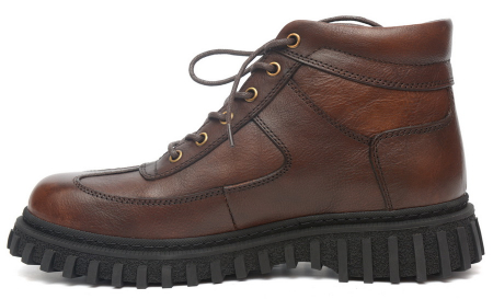 МУЖСКИЕ БОТИНКИ НАТУРАЛЬНАЯ КОЖА / НАТУРАЛЬНЫЙ МЕХ GUGU ГЕРМАНИЯ