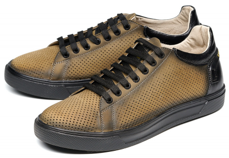 МУЖСКИЕ КРОССОВКИ НАТУРАЛЬНАЯ КОЖА (НУБУК) CORVETTO ИТАЛИЯ